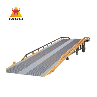 NIULI 10 Ton Mechanical Manual Hydraulic Loading Dock Ramp for Truck Container Loading with Forklift