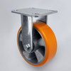 Heavy aluminum core Orange flat polyurethane caster wheel
