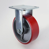 Heavy iron core flat polyurethane caster wheel