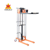 NIULI Hand Manual Pallet Operated Stacker Hydraulic 1.5m Lifting Pallet Stacker Forklift