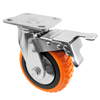Plastic core orange beacon caster wheel
