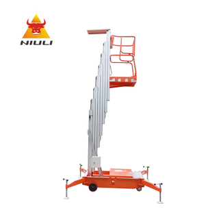 Mashine ya NIULI ya Kuinua Mizigo ya Alumini Aloi ya Telescopic Aerial Working Platform One Man Lift Table