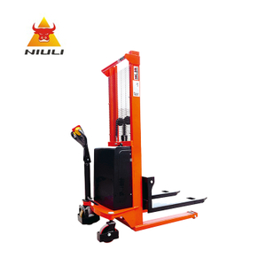 NIULI Full Automatic Electric Powered Fork Stacker 1.5ton 3meter Electric Pallet Stacker Truck