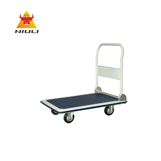 NIULI Troli Tangan Boleh Lipat Empat Roda 150KG 300KG Trak Tangan Platform untuk Gudang