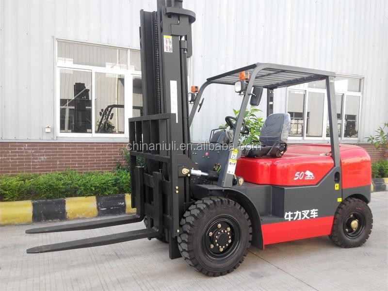 Top Chinese Supplier of 5T 5ton Diesel Forklift 5 Ton Forklifts for Sale with Double Triplex Full Free Lifting Mast Montacargas