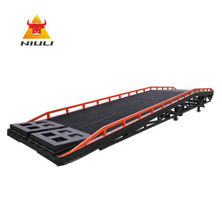 NIULI ประสิทธิภาพที่ดี 16T 16000KG Dock Leveler Forklift Mobile รถบรรทุกพาเลท Stacker Fork Lift Loading Ramp