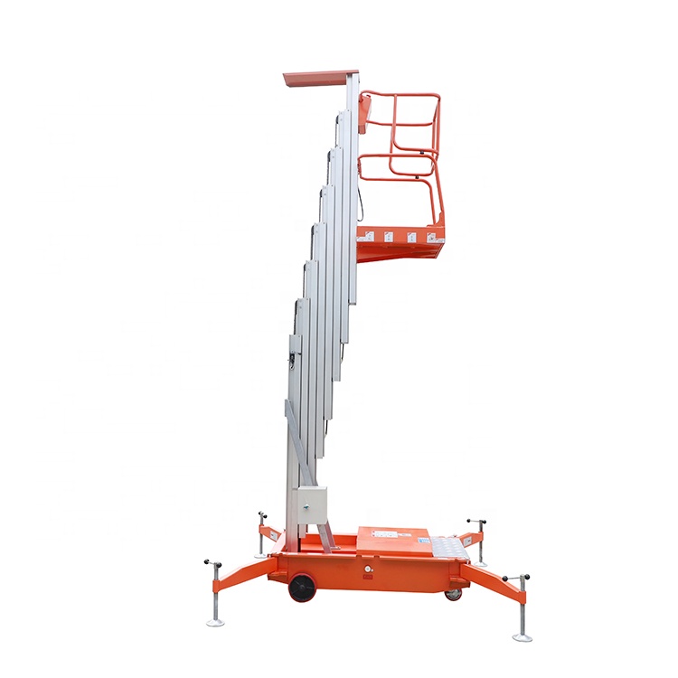 NIULI 8m Aluminum Alloy Platform Lift Elevator Electric Hydraulic Pressure Mobile Lifting Platform Single Person Lift Elevator