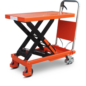 NIULI Manual Hydraulic Trolley Portable Scissor Lift Table