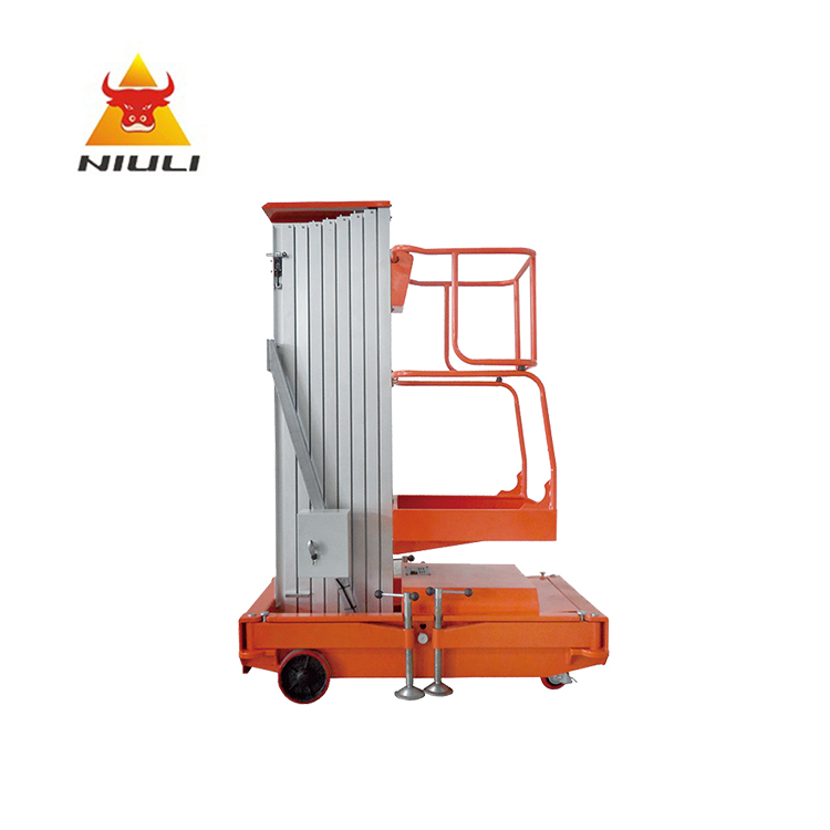 NIULI Cargo Lifter Machine Aluminium Alloy Telescopic Aerial Working Platform One Man Lift Table