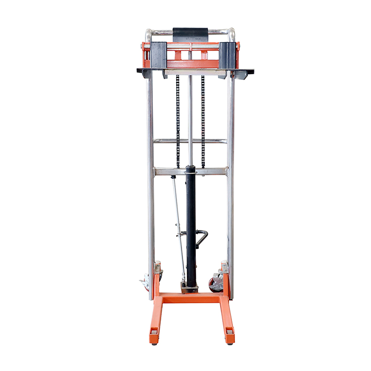 NIULI Mini Hand Forklifts 400KG Capacity 1500MM Lifting Height Manual Hand Hydraulic Pallet Stacker