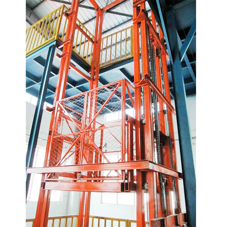 Industrial Inside Goods Lift Elevator Electric Floor Straight Top Heavy Lifting Working Platform