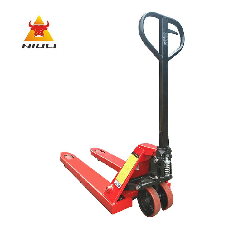 NIULI Hot Sale China 5 Ton 2.5 Tons Warehouse Double Pressure Relief Hand Manual Hydraulic Jack Transpallet Hand Pallet Truck