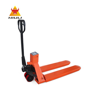 NIULI High Digital Display Economical Manual Hydraulic Hand Pallet Truck Scale Pallet Jack Weight Scale