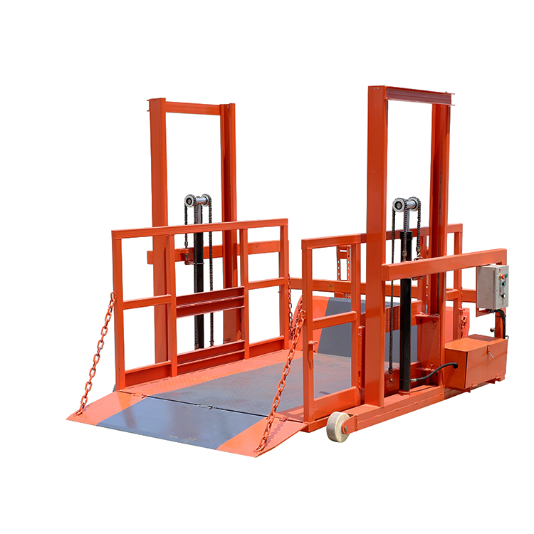 NIULI Movable Mechanical Hydraulic Adjustable Height Equipment Loading Goods Yard Ramp Dock Leveler
