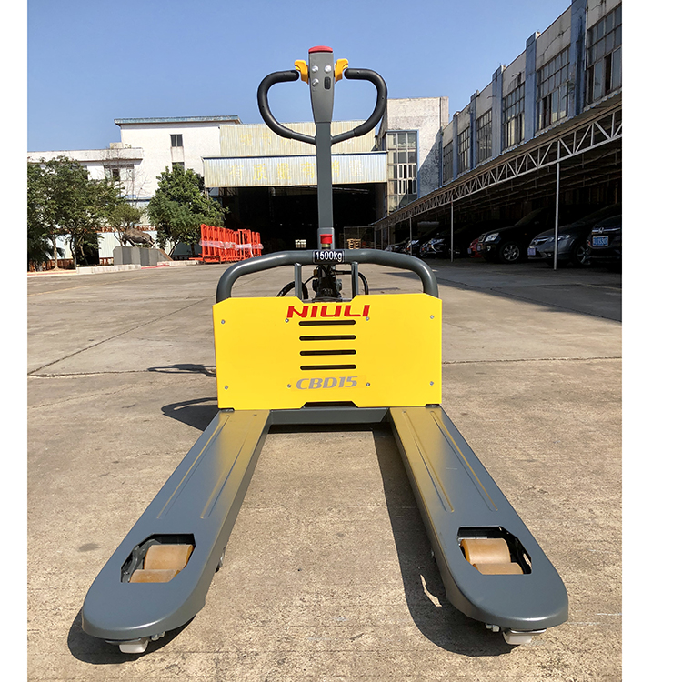 NIULI Lithium Battery 2.0ton 2000kg Stand Person Ground Small Mini Transpalet Full Electric Pallet Truck