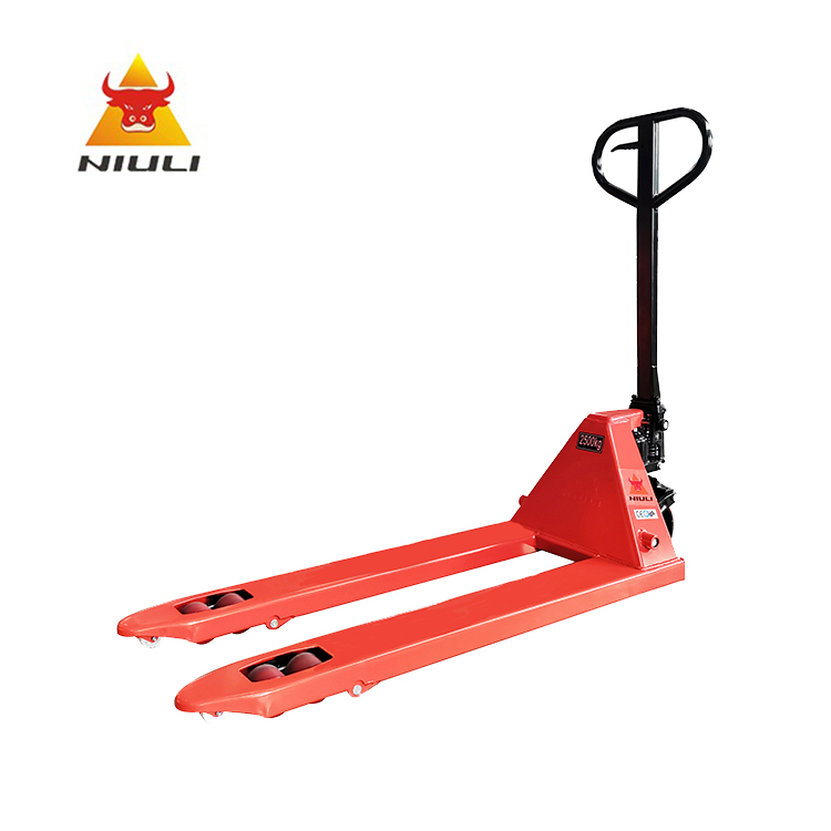 NIULI Hot Sale China 5 Ton 2.5 Tons Warehouse Double Pressure Relief Hand Manual Hydraulic Jack Transpallet Hand Pallet Truck