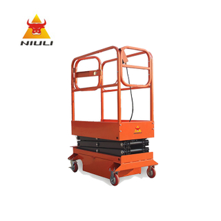 Plataforma de tisores petites NIULI 3 metres 4 m 240 kg de capacitat Tisora ​​d'elevaci&oacute; Mini taula elevadora de tisora ​​hidr&agrave;ulica m&ograve;bil
