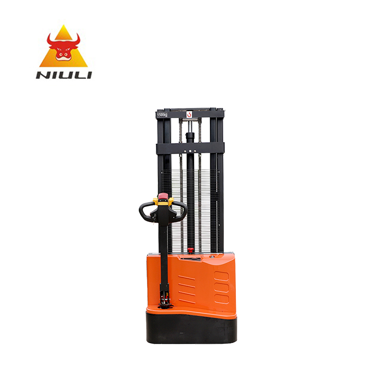 NIULI CE Certification Transpalette Electrique 1.6-3meter Lift Height 1.5 Ton Automatic Electric Stacker