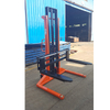 NIULI Heavy Duty Manually Operated Forklift Wide Stackers 1Ton 2m 2.5m 3.0m Straddle Leg Hand Stacker Lifters