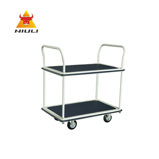 Carrello a due piani NIULI Carrello manuale super silenzioso da 300 kg