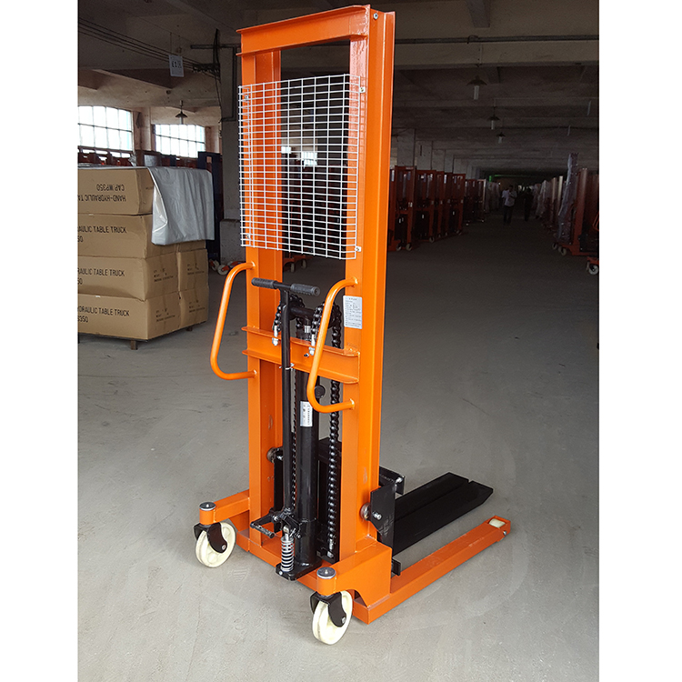 Manual Pallet Stacker 2 Ton Hydraulic Manual Hand Portable Stacker Forklift for Sale China