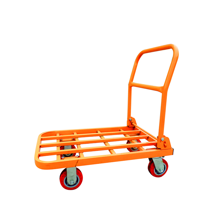 NIULI Steel Handcart Platform Foldable 300Kg Iron Tube Hand Trolley