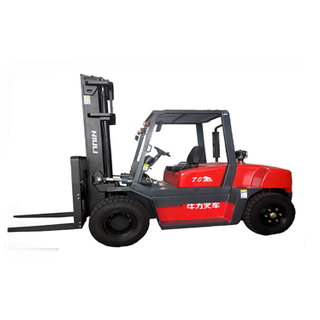 NIULI Ağır Hizmet 7 Tonluk Forklift Harika Lojistik Ekipman Otomatik Şanzımanlı Dizel Forklift